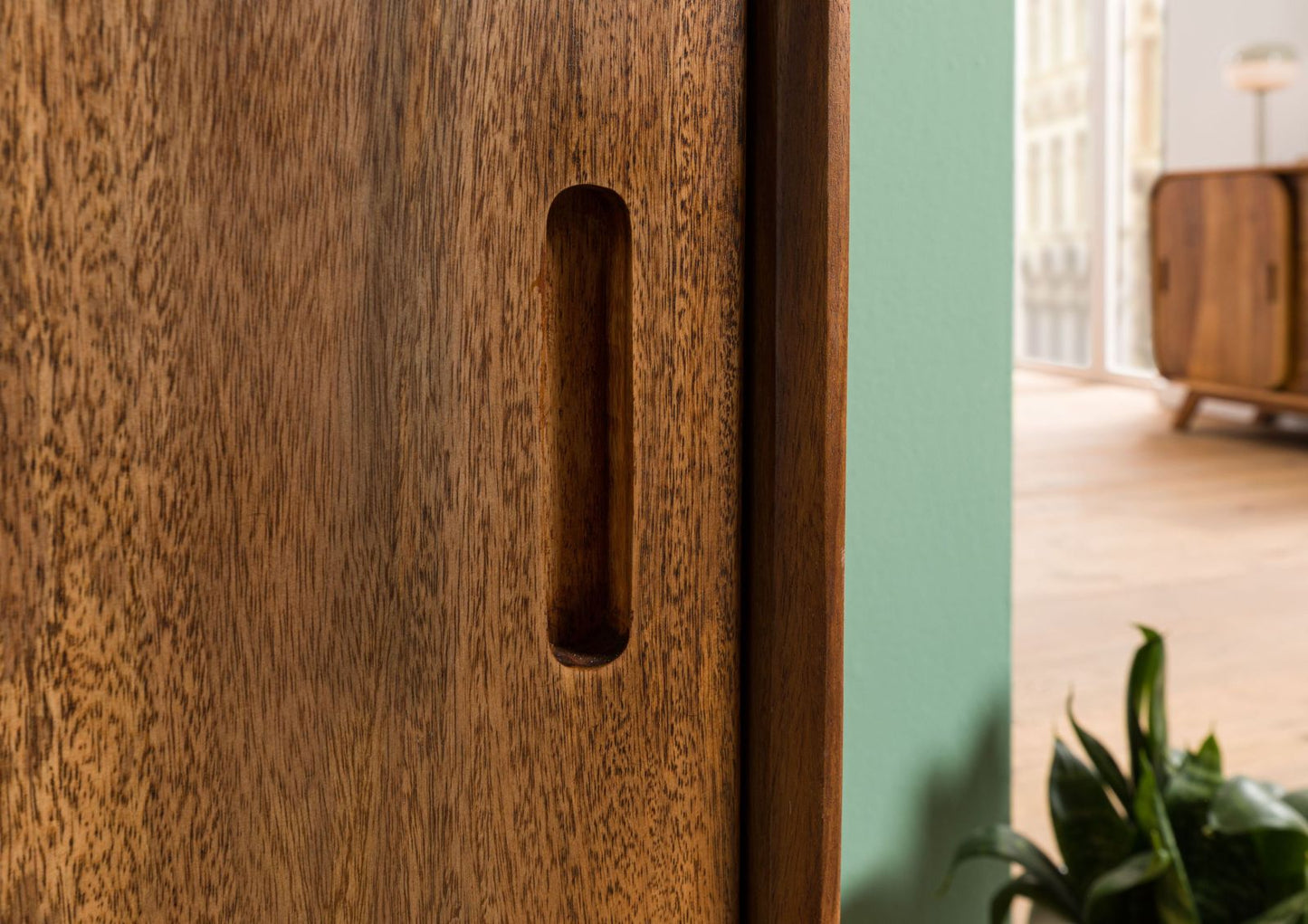 Zara Solid Mango Wood Sideboard In Provincial Teak Finish