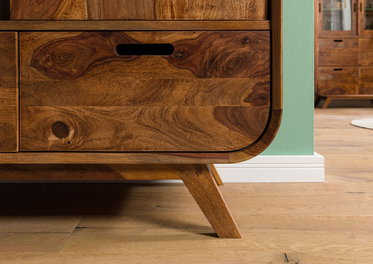 Zara Solid Mango Wood Sideboard In Provincial Teak Finish