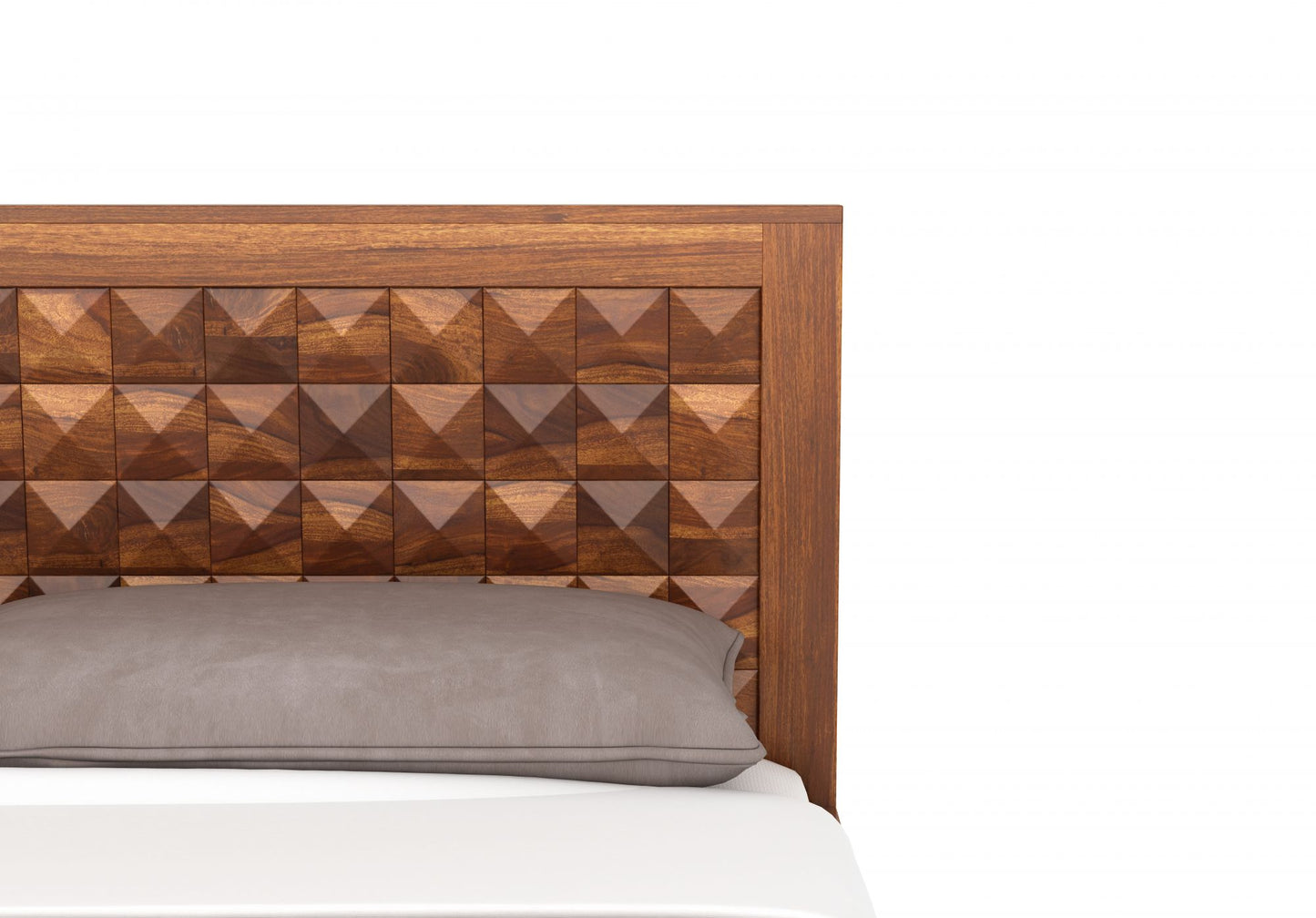 Demand King Size Bed With One Drawers In Natural Finish For Bedroom Furniture