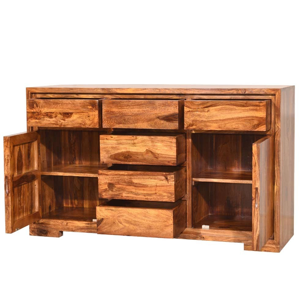 Baliya Solid Mango Wood Sideboard In Walnut For Lining Room Furniture