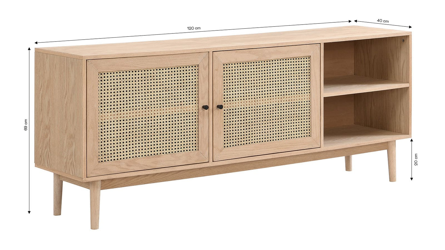 Homfab Mango Wood tv unit 2 door For Living Room Furniture