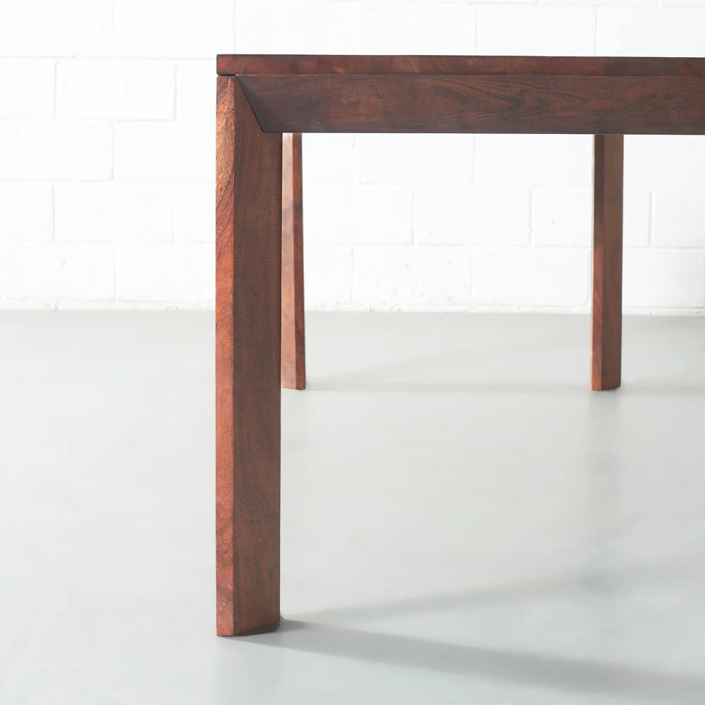 Roster Sheesham Wood Dining Table Rose wood Finish