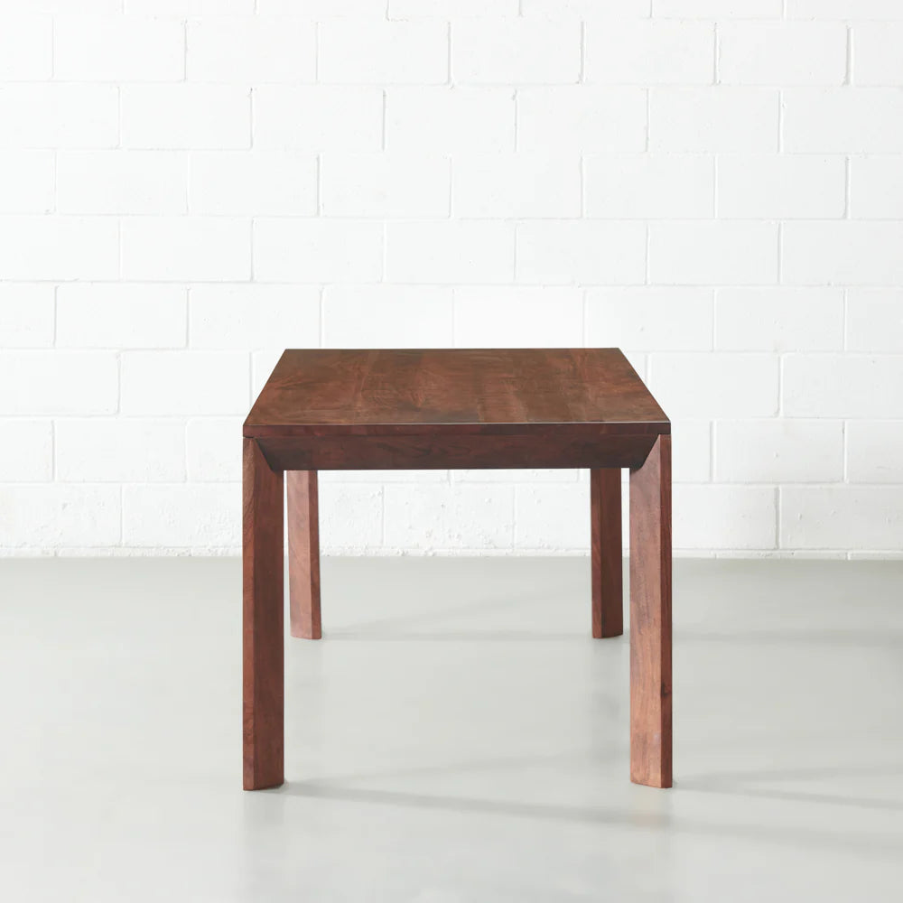 Roster Sheesham Wood Dining Table Rose wood Finish