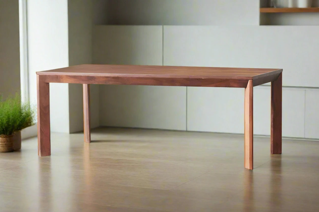 Roster Sheesham Wood Dining Table Rose wood Finish