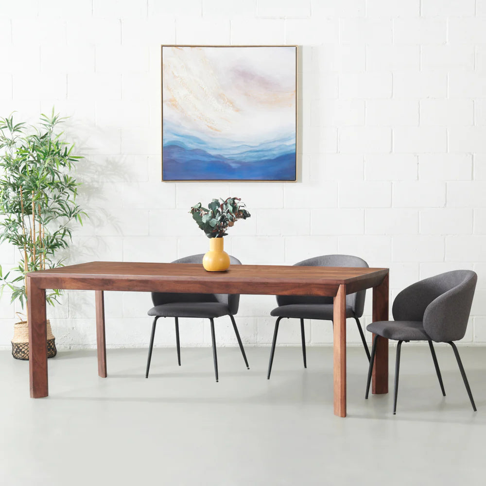 Roster Sheesham Wood Dining Table Rose wood Finish