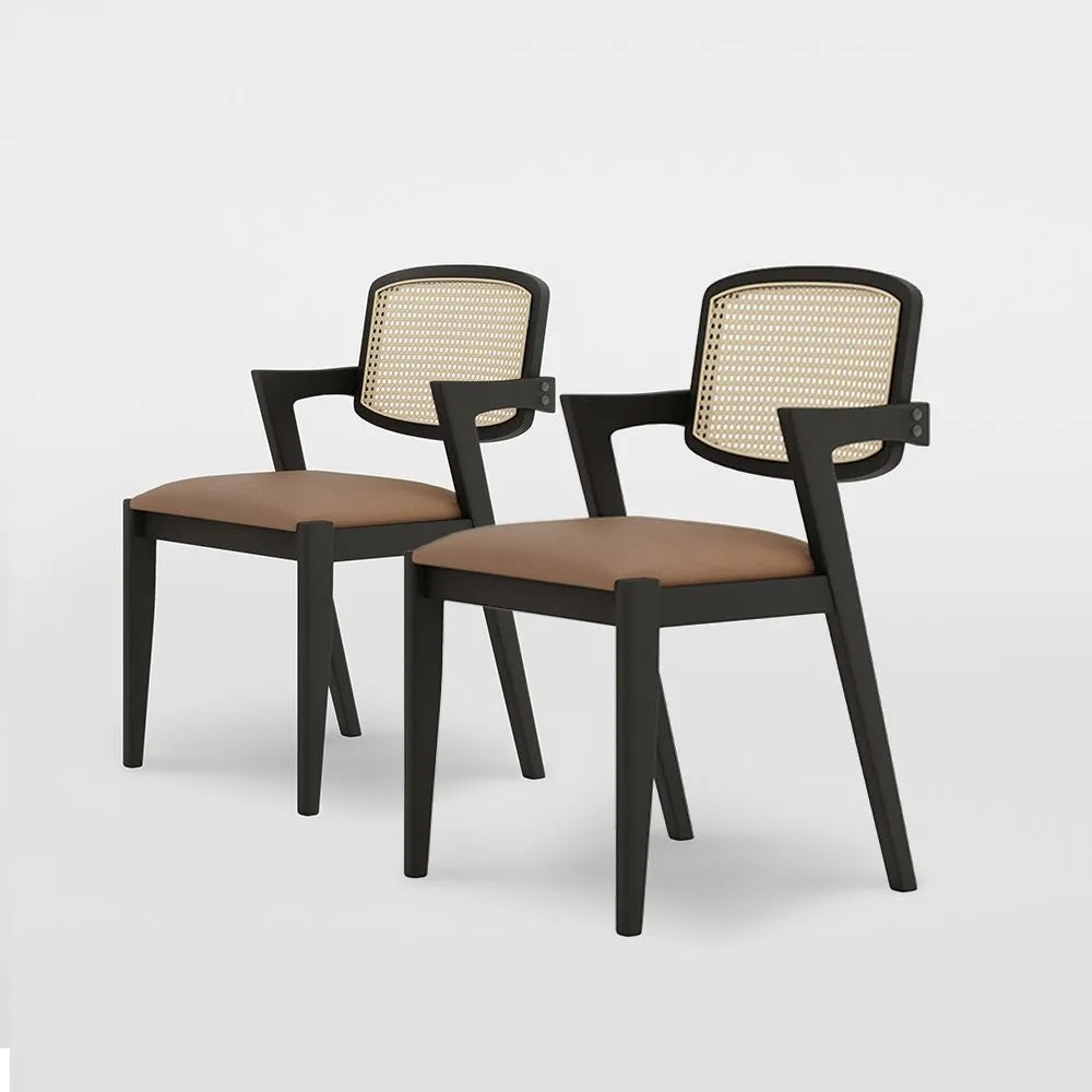 Modern Gray Stitching Eco-Friendly  Dining Chair Set of 2