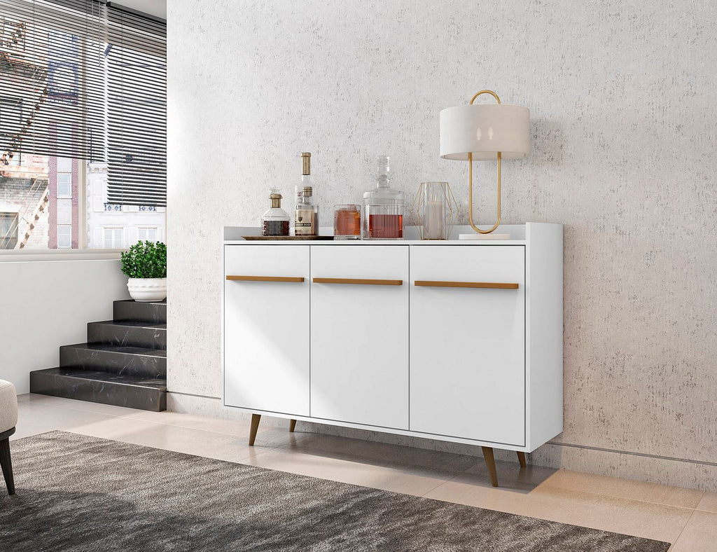 Baliya Solid Mango Wood Sideboard In Walnut For Lining Room Furniture