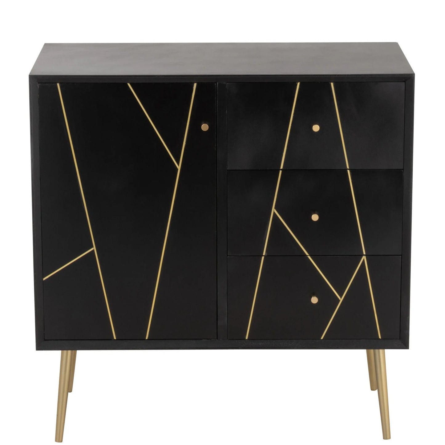 Baliya Solid Mango Wood Sideboard In Walnut For Lining Room Furniture