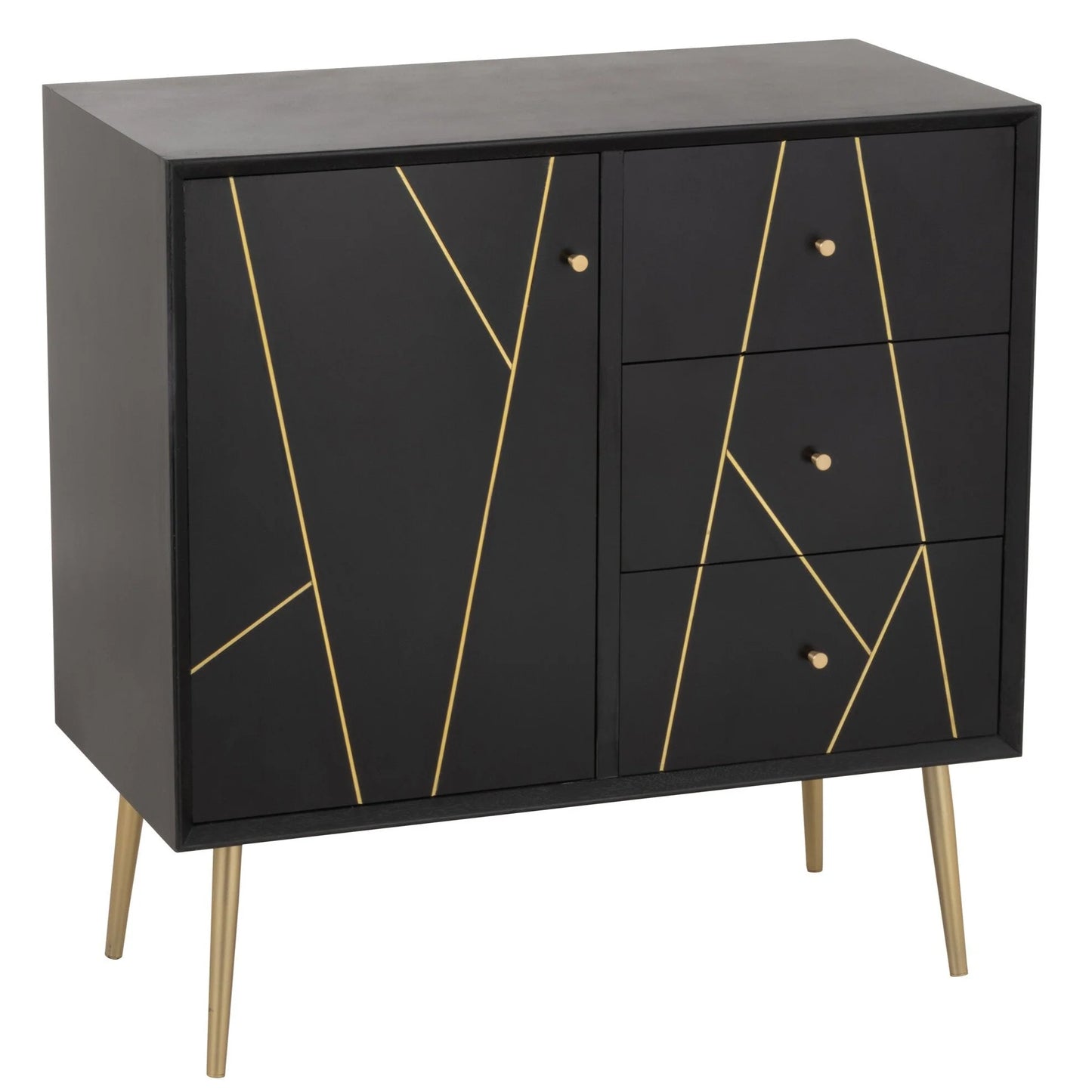 Baliya Solid Mango Wood Sideboard In Walnut For Lining Room Furniture