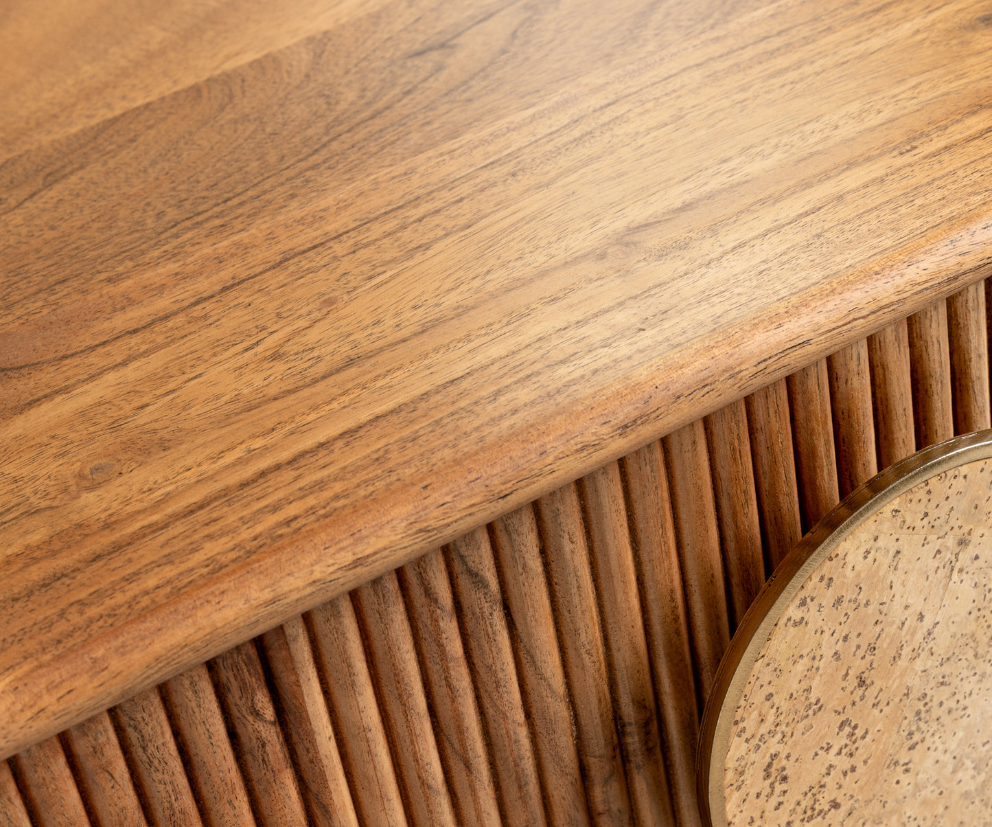 Pateri Solid Wood Large Tv Unit in Natural Finish