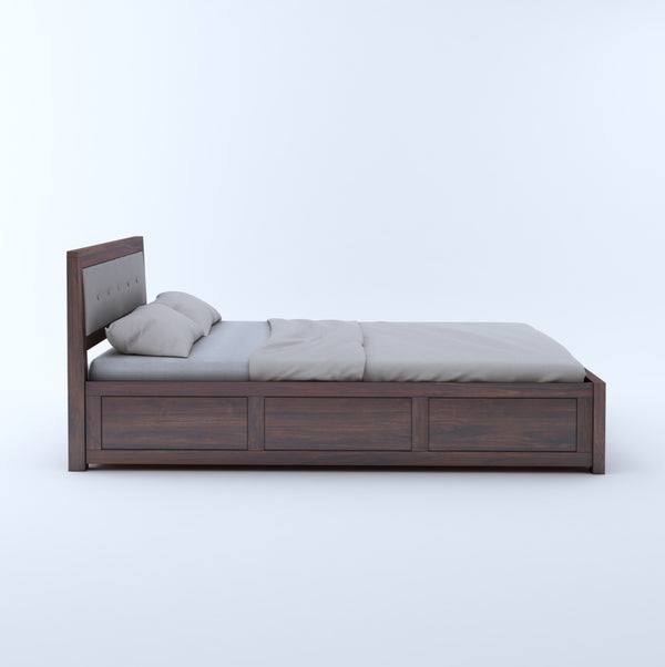 sagar King Size hydraulic bed with storage In Natural Finish For Bedroom Furniture