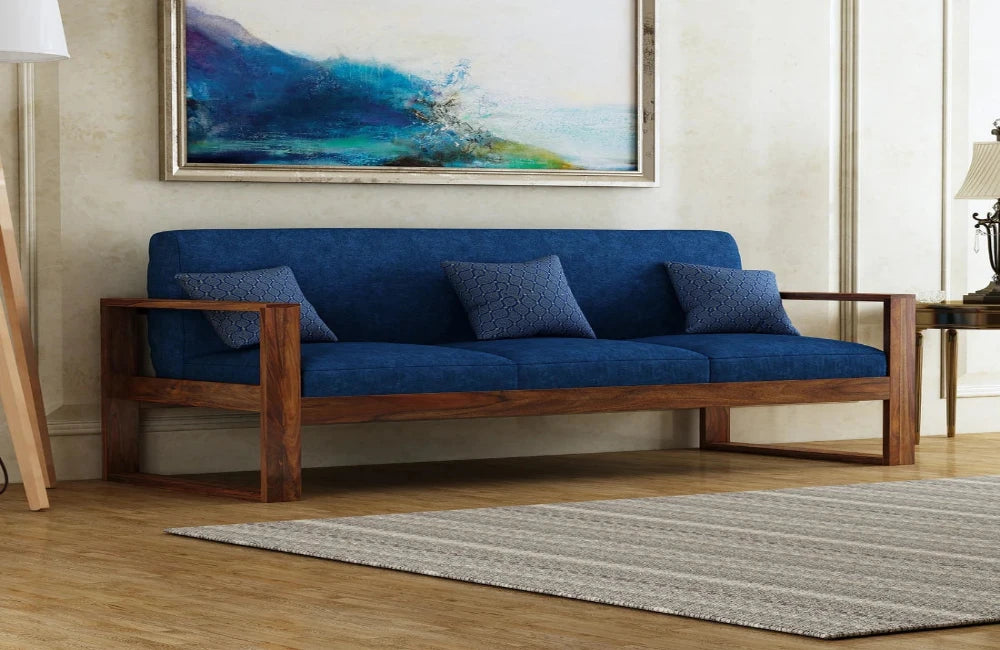 Segur Solid wood 3 Seater Sofa In Provincial teak finish