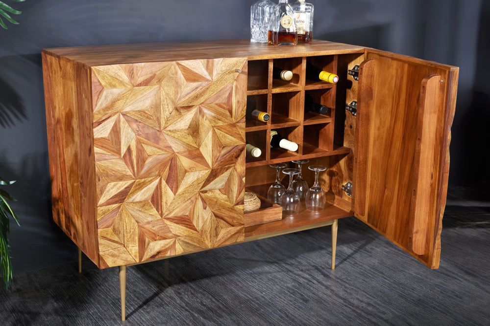 Bojaa Solid Wood Sideboard in Netural Finish For Living Room