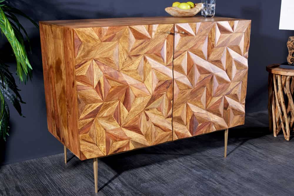 Bojaa Solid Wood Sideboard in Netural Finish For Living Room