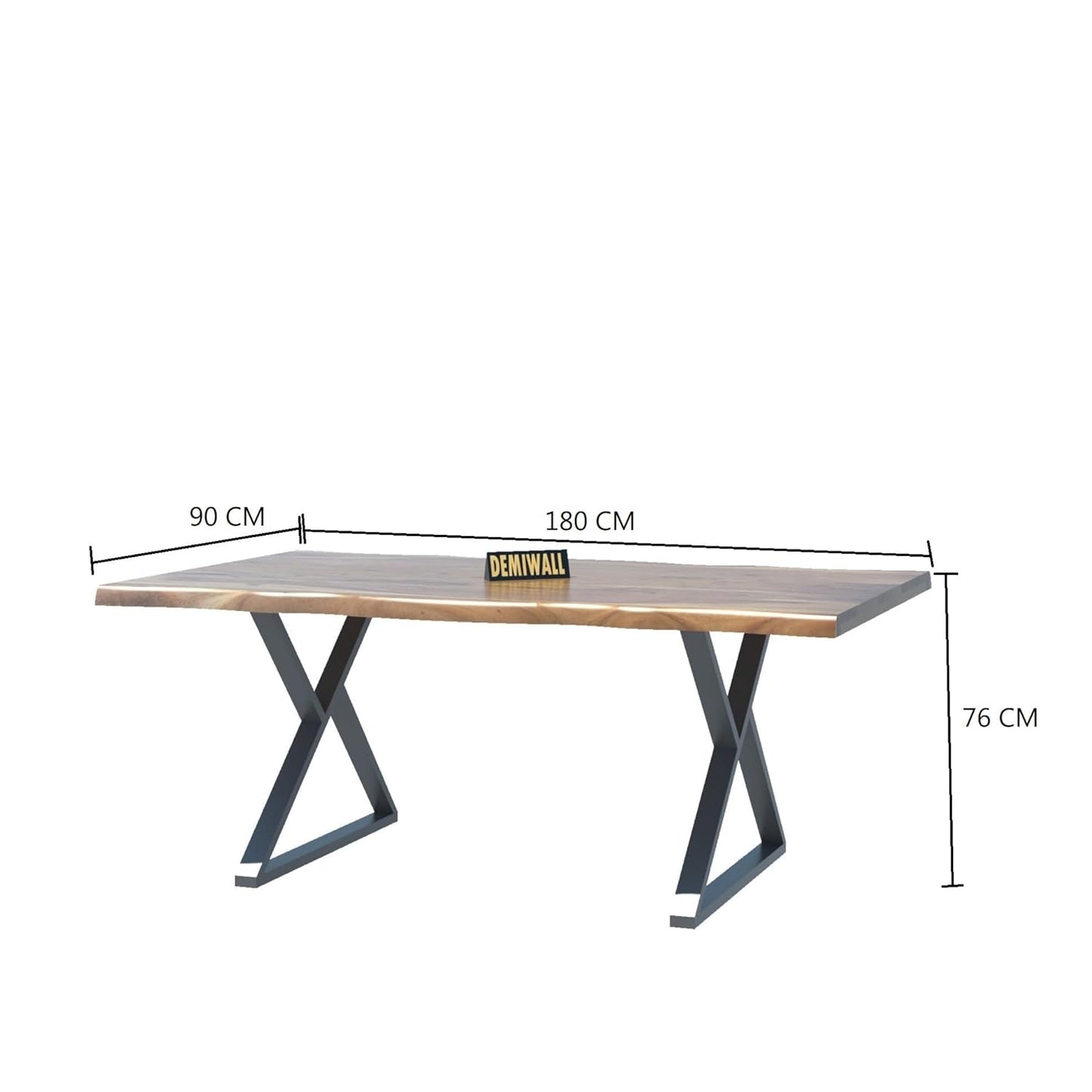 Live Edge 8 Dining Table In Natural Teak Finish For Dining Room