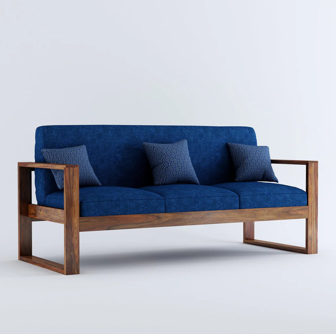 Segur Solid wood 3 Seater Sofa In Provincial teak finish