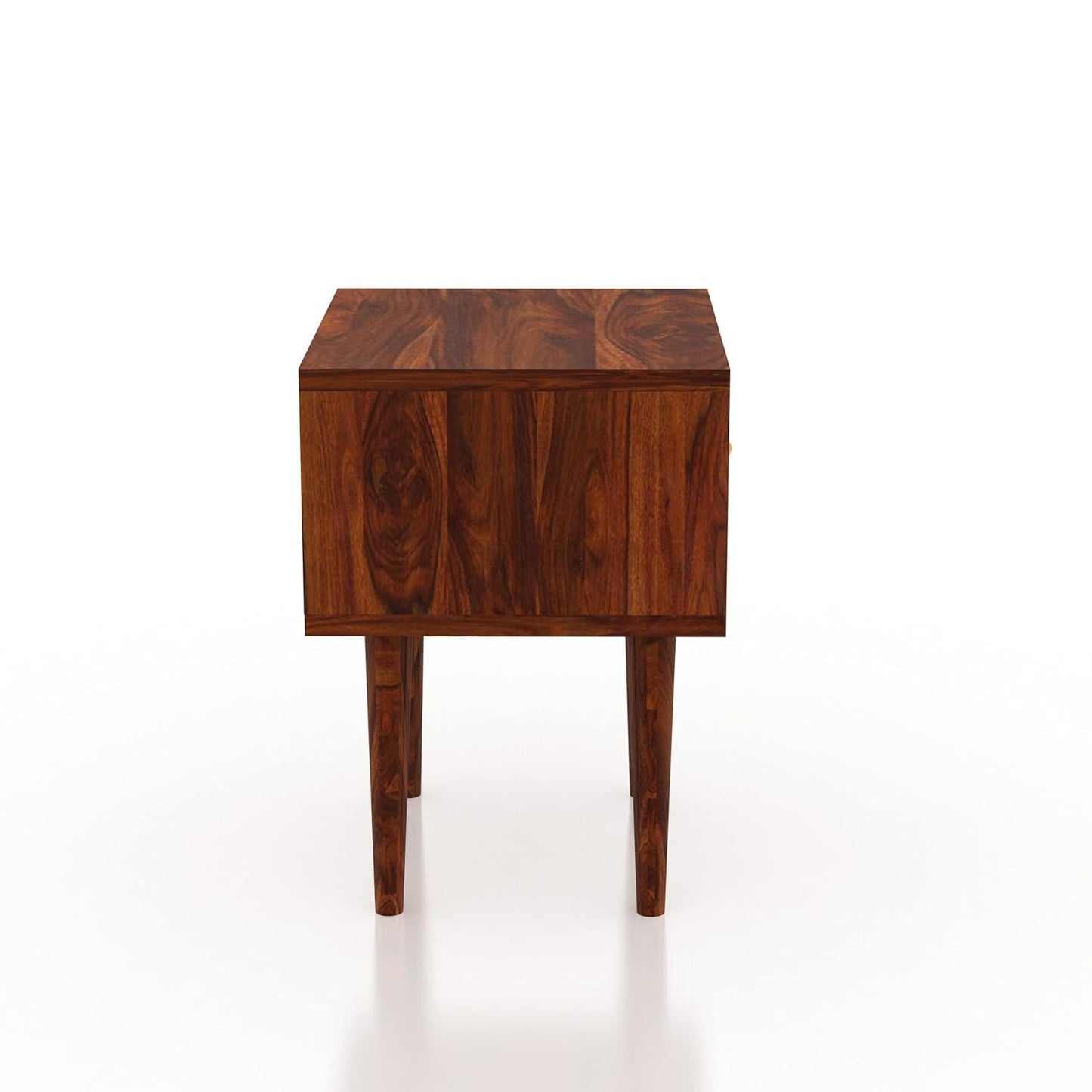 Rattan cane Sheesham Wood Bed Side 1 Drawers  honey finish   Furniture