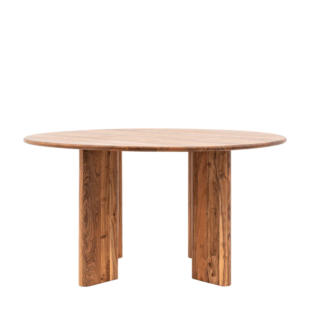 Goela Solid Wood Dining Table Natural Finish For Dining Room and Hotels
