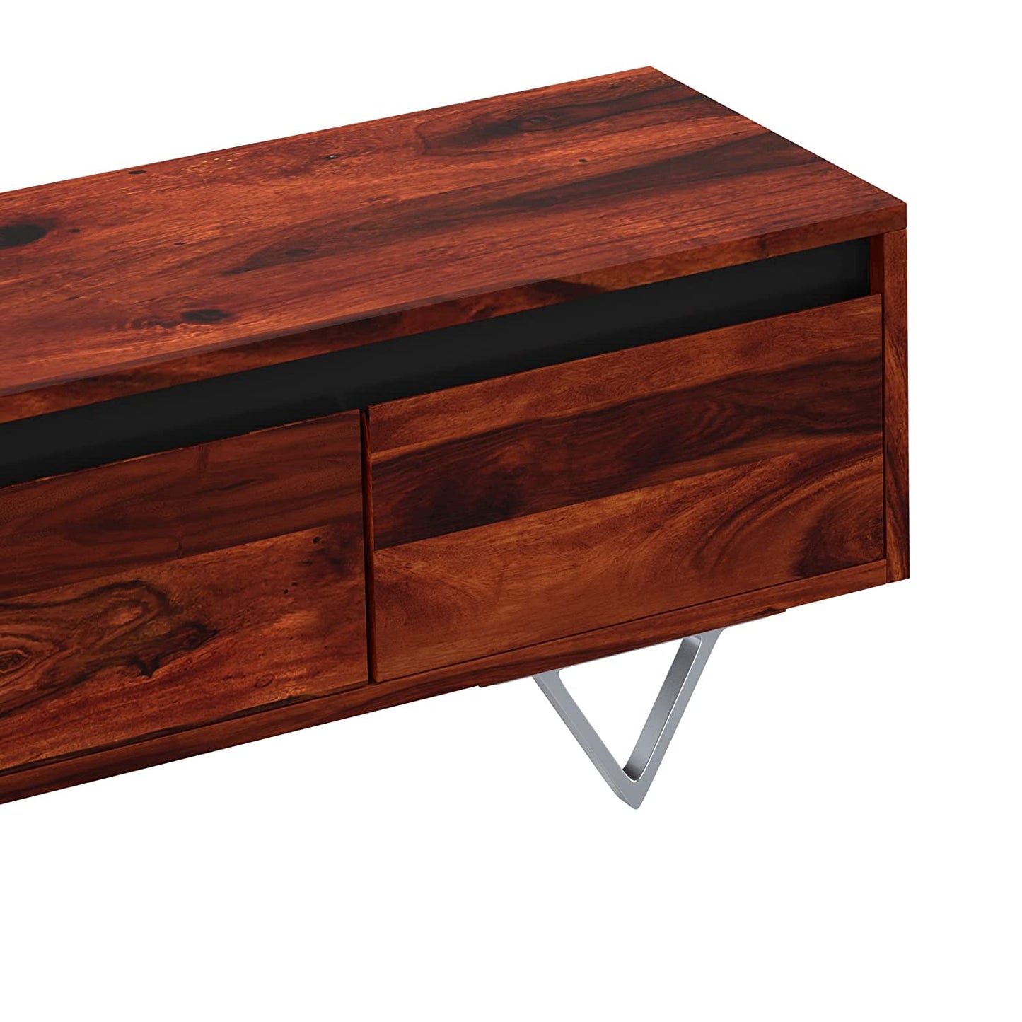 Ezra Sheesham Wood 4 Drawer Tv Cabinet #004
