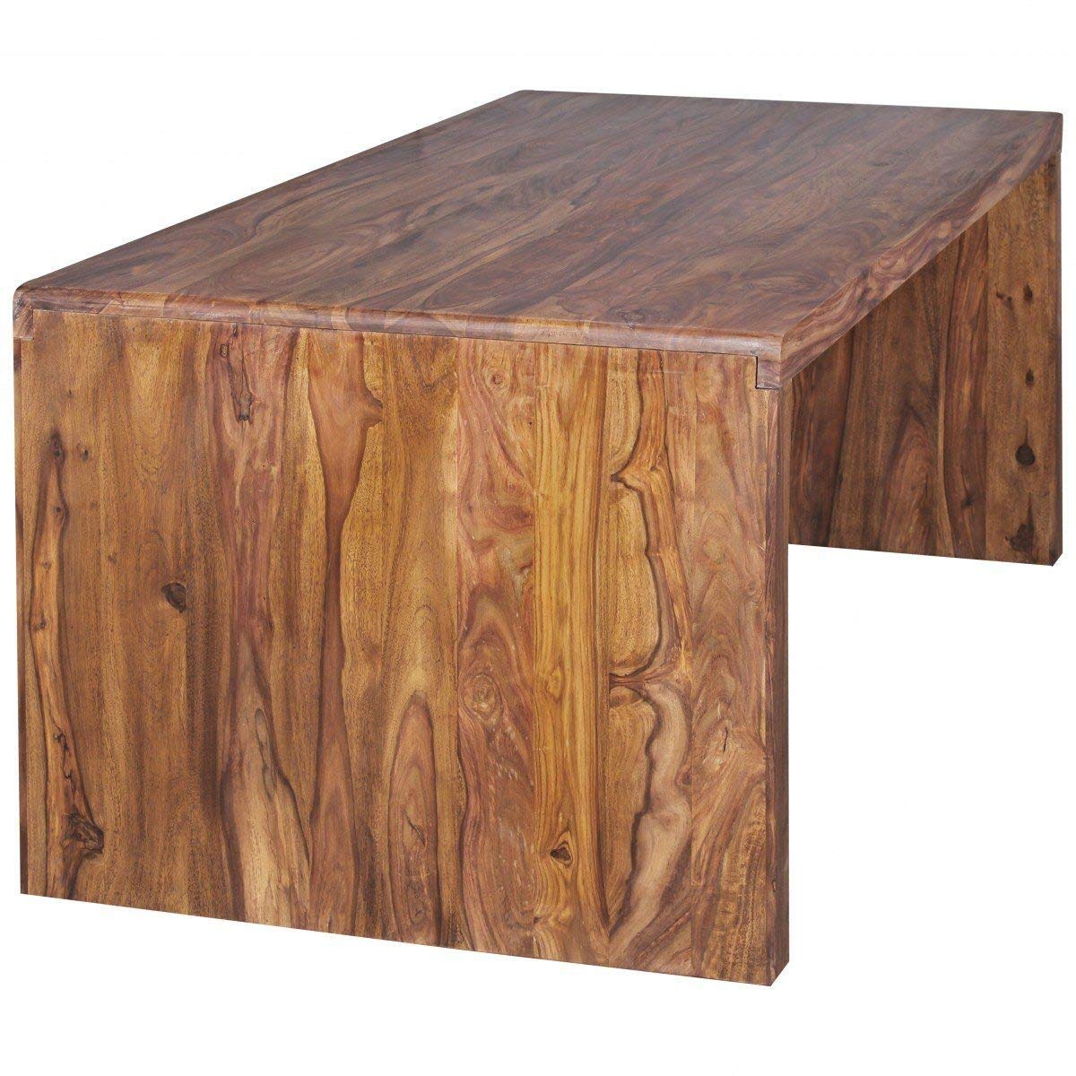 Avain Solid Wood Large Study Table In Natural Teak For Study Room Furniture