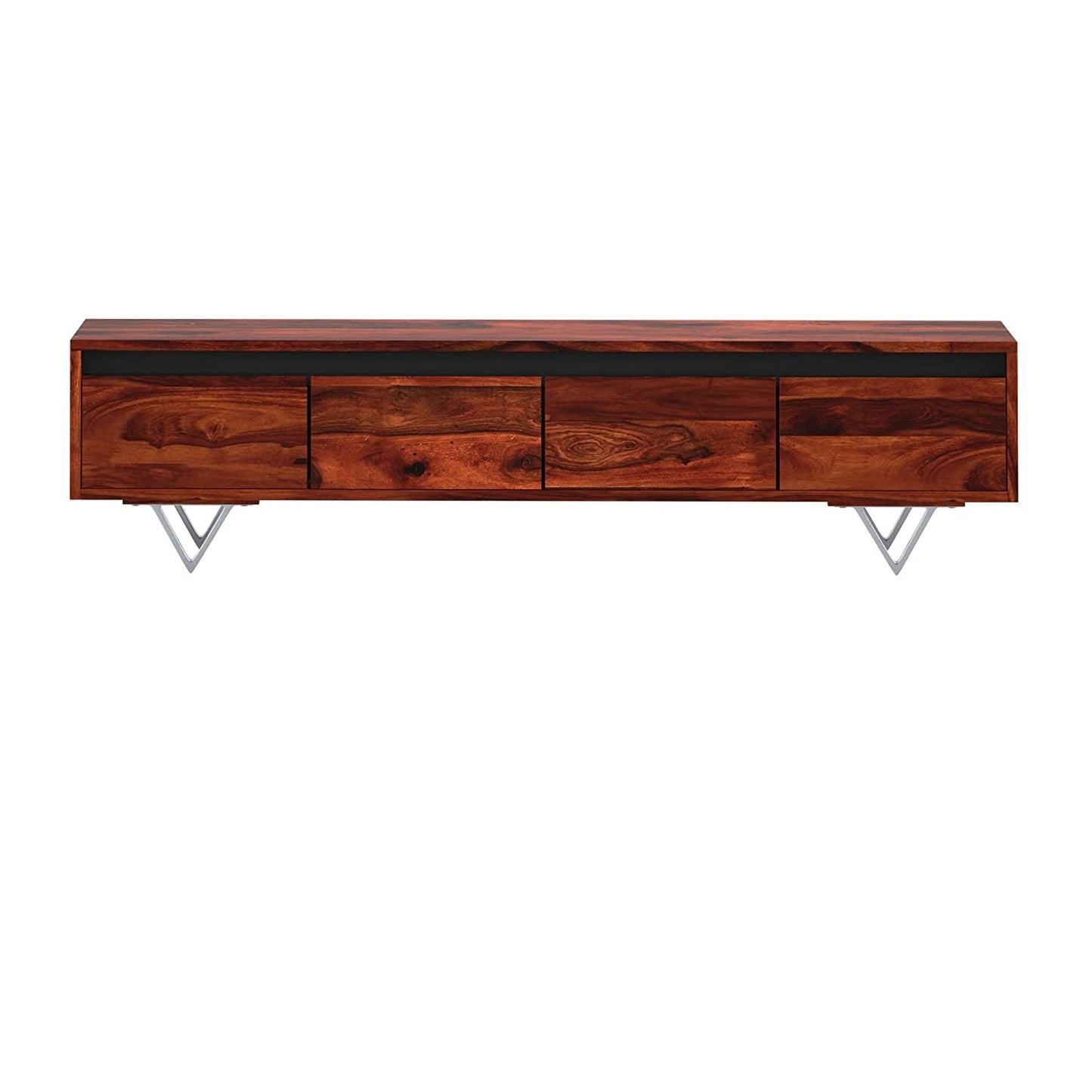 Ezra Sheesham Wood 4 Drawer Tv Cabinet #004