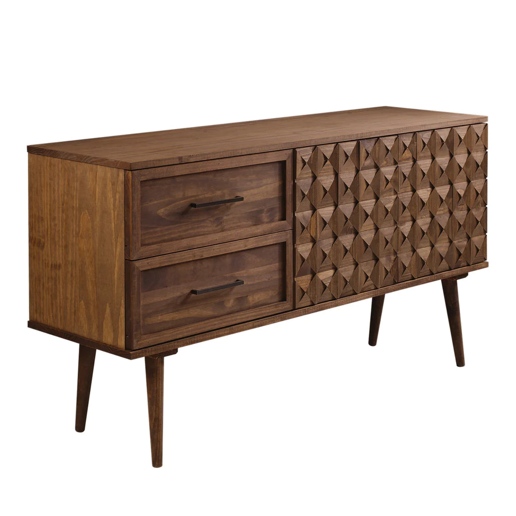 Baliya Solid Mango Wood Sideboard In Walnut For Lining Room Furniture