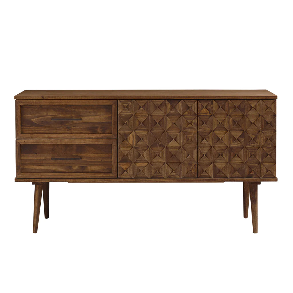 Baliya Solid Mango Wood Sideboard In Walnut For Lining Room Furniture