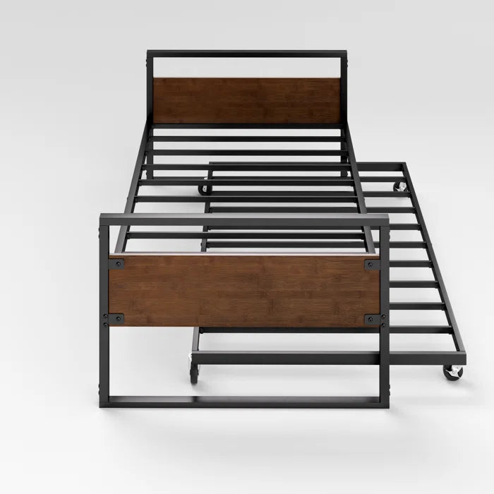 MORDEN METAL AND WOODEN  SINGLE BED