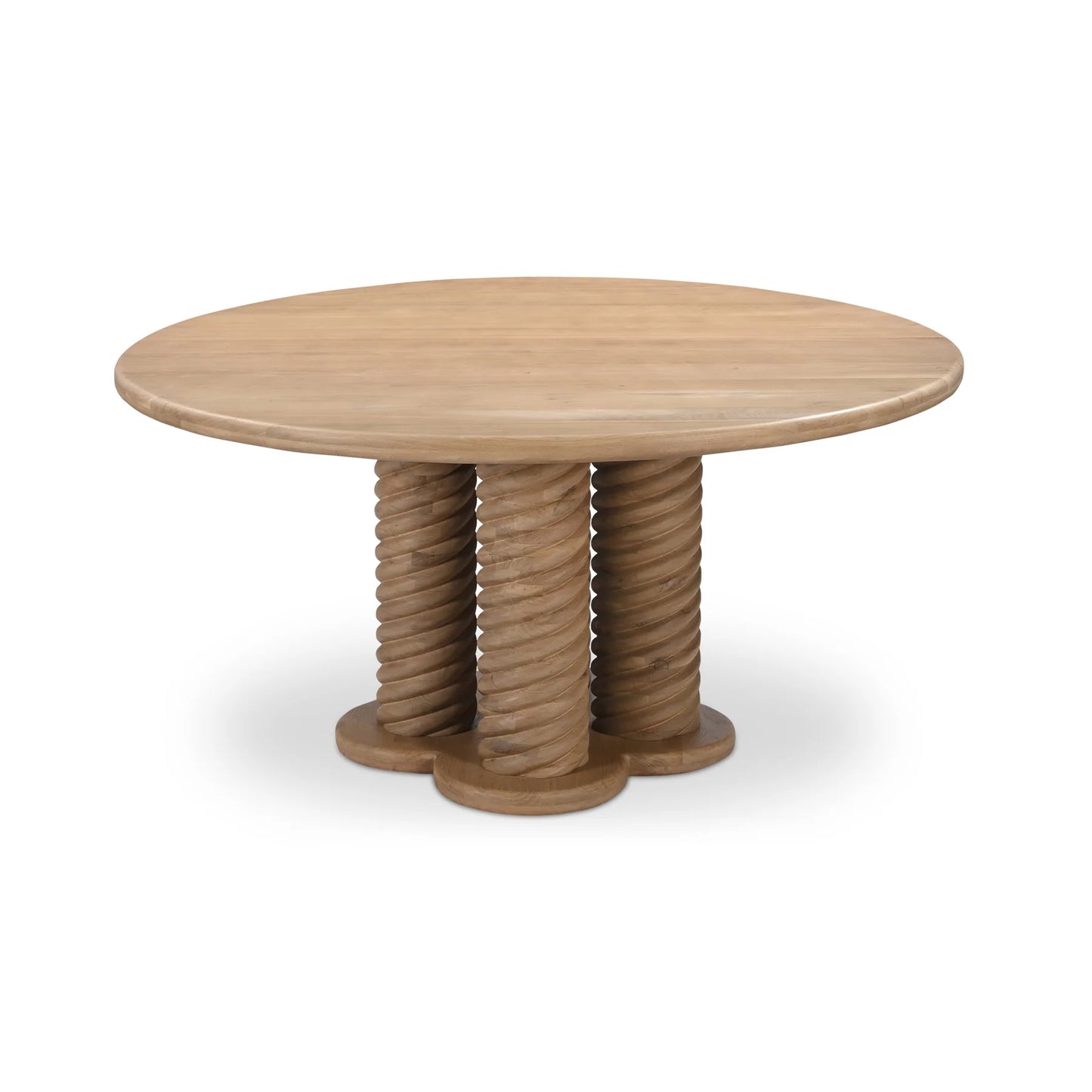 Goela Solid Wood Dining Table Natural Finish For Dining Room and Hotels