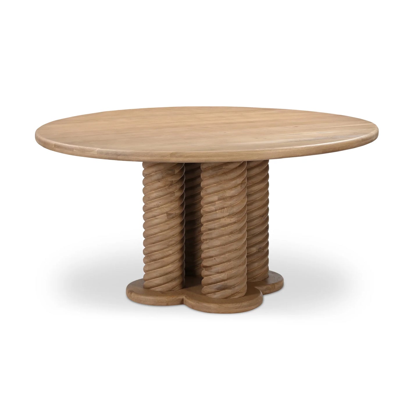 Goela Solid Wood Dining Table Natural Finish For Dining Room and Hotels