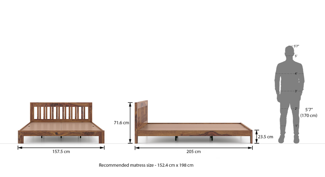 Acme Solid Wood Queen Size Beds In Provincial Teak Finish For Bedroom Furniture