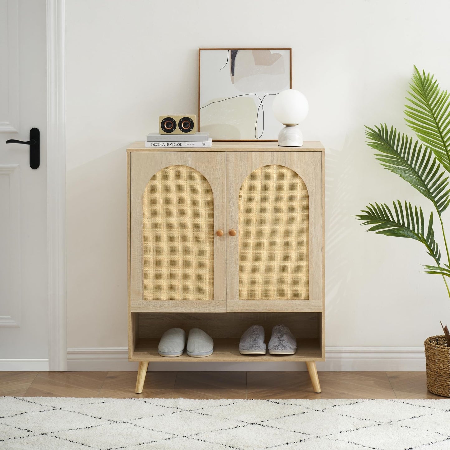 Citijan Sheesham Wood Shoe Cabinet, Mango Wood Shoe Rank For Living Room Furniture