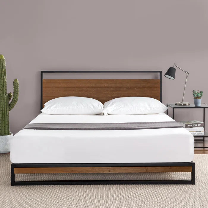 Morden Queen bed Wood And Metal