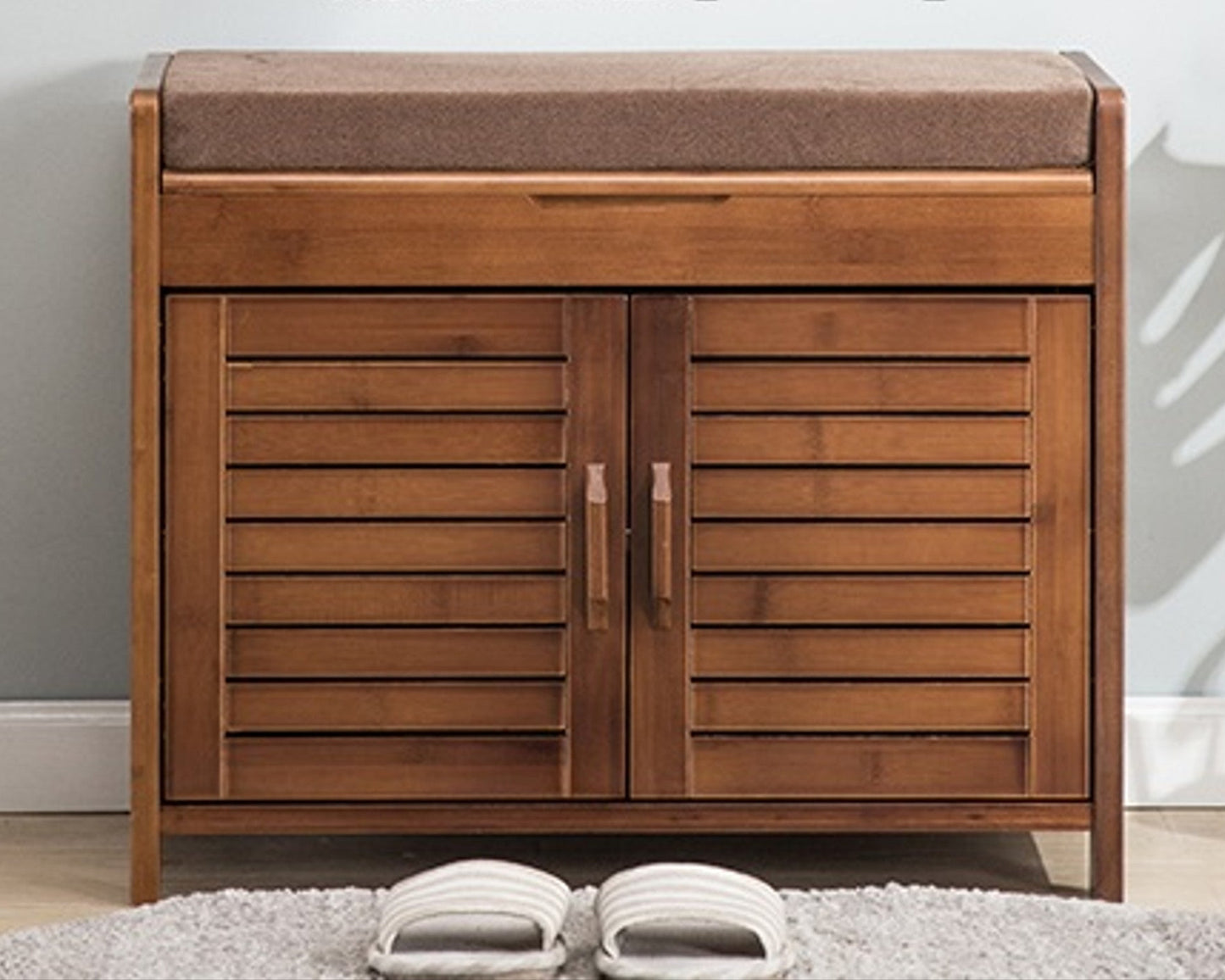 Citijan Sheesham Wood Shoe Cabinet, Mango Wood Shoe Rank For Living Room Furniture