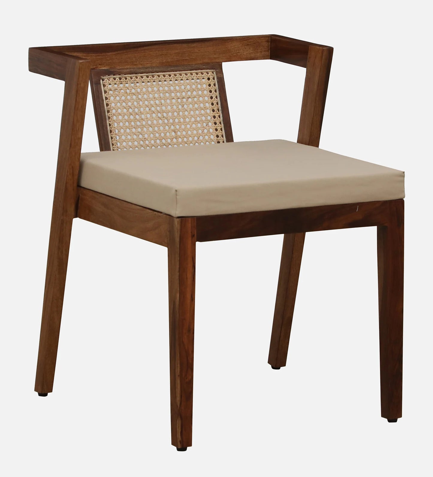 Solid Wood Couple Chair Set With Table In Teak Finish