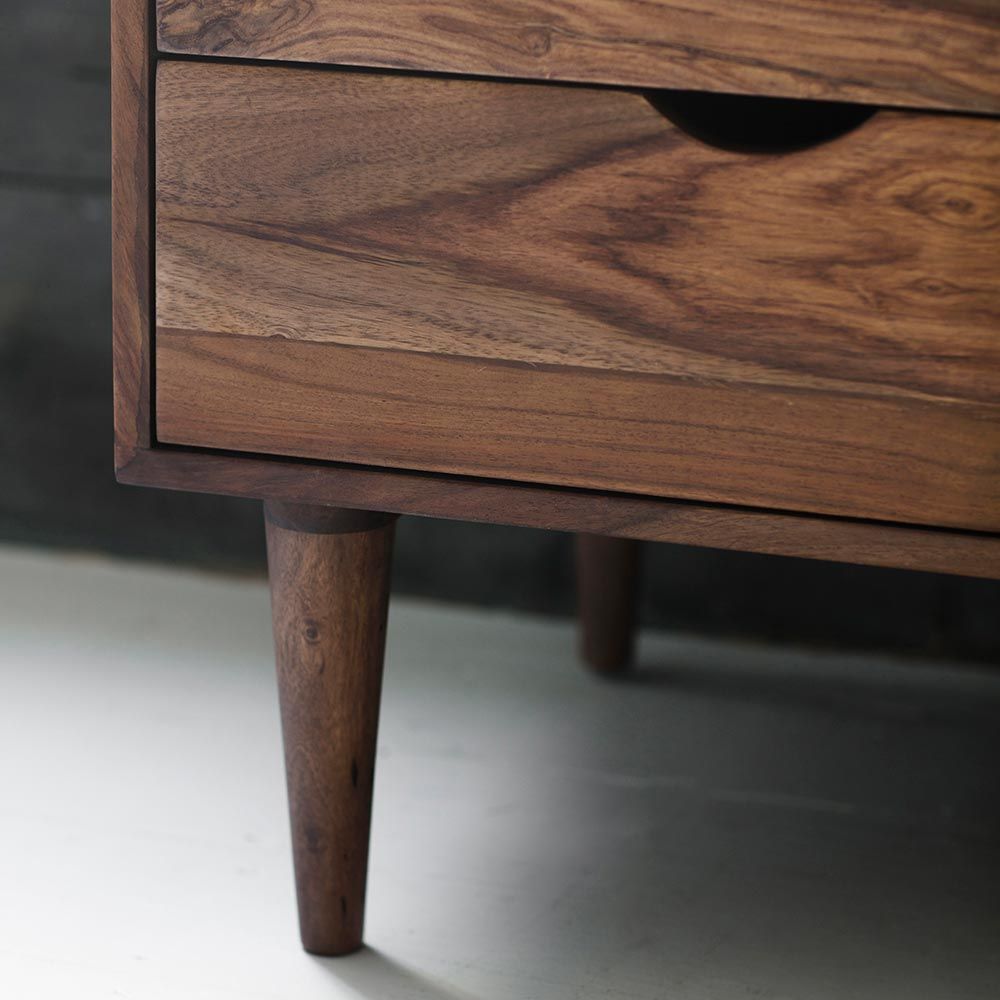 Baliya Solid Mango Wood Sideboard In Walnut For Lining Room Furniture