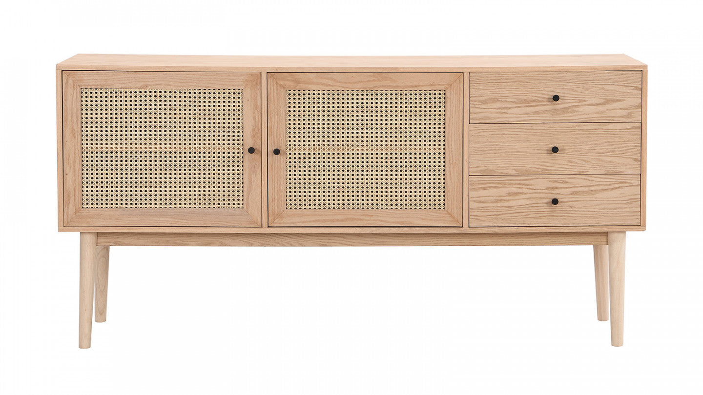 Homfab Mango Wood 2-door, 3-drawer sideboard For Living Room Furniture