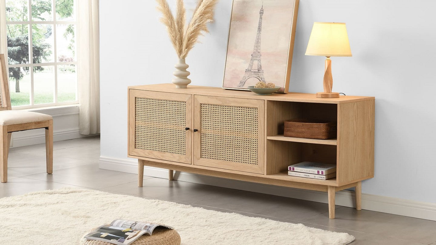 Homfab Mango Wood tv unit 2 door For Living Room Furniture