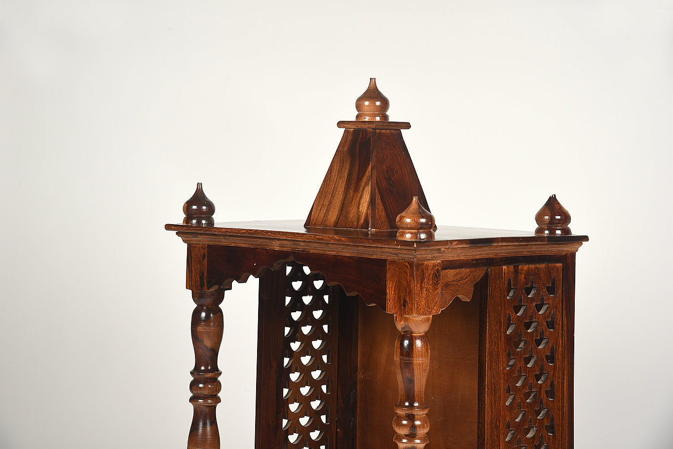 Demiwall Sheesham Wood Temple for Home Natural Finish