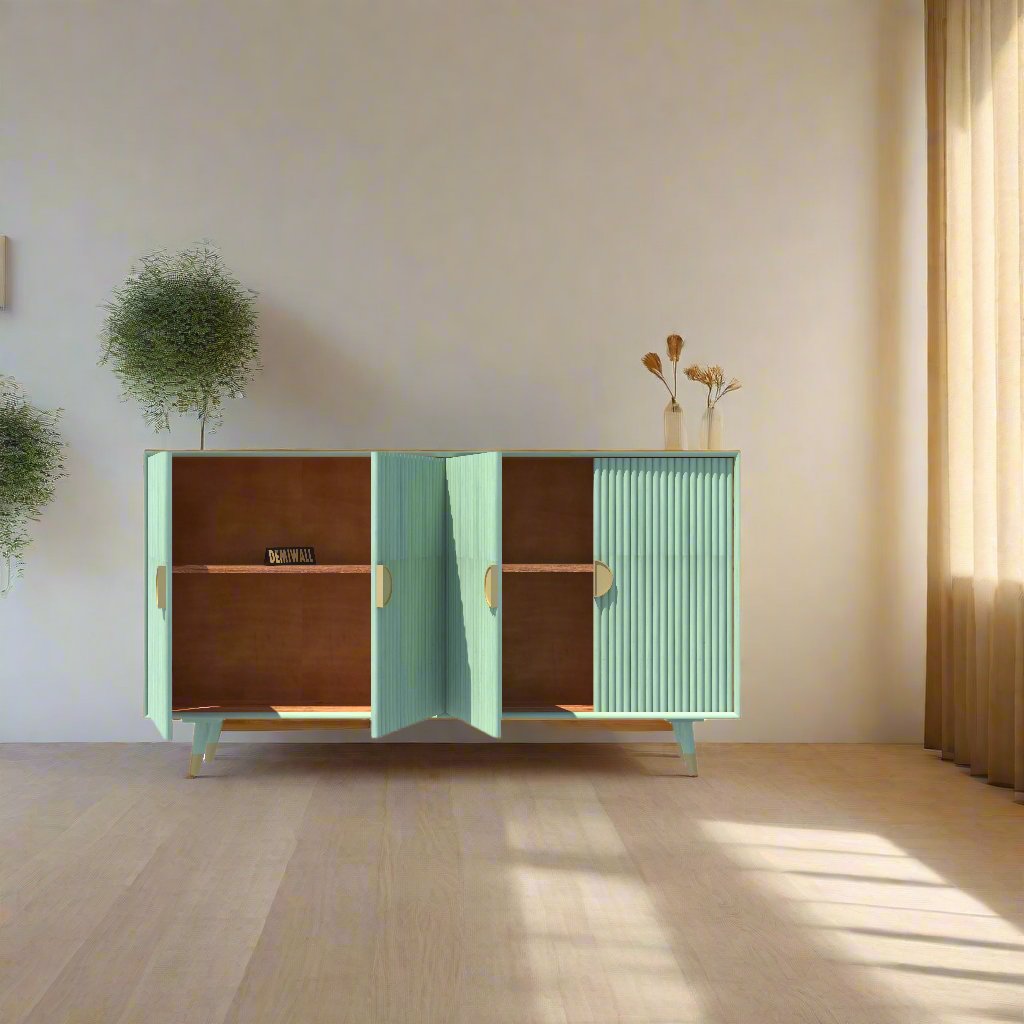 Ora Solid Wood large 4 door Sideboard cabinet