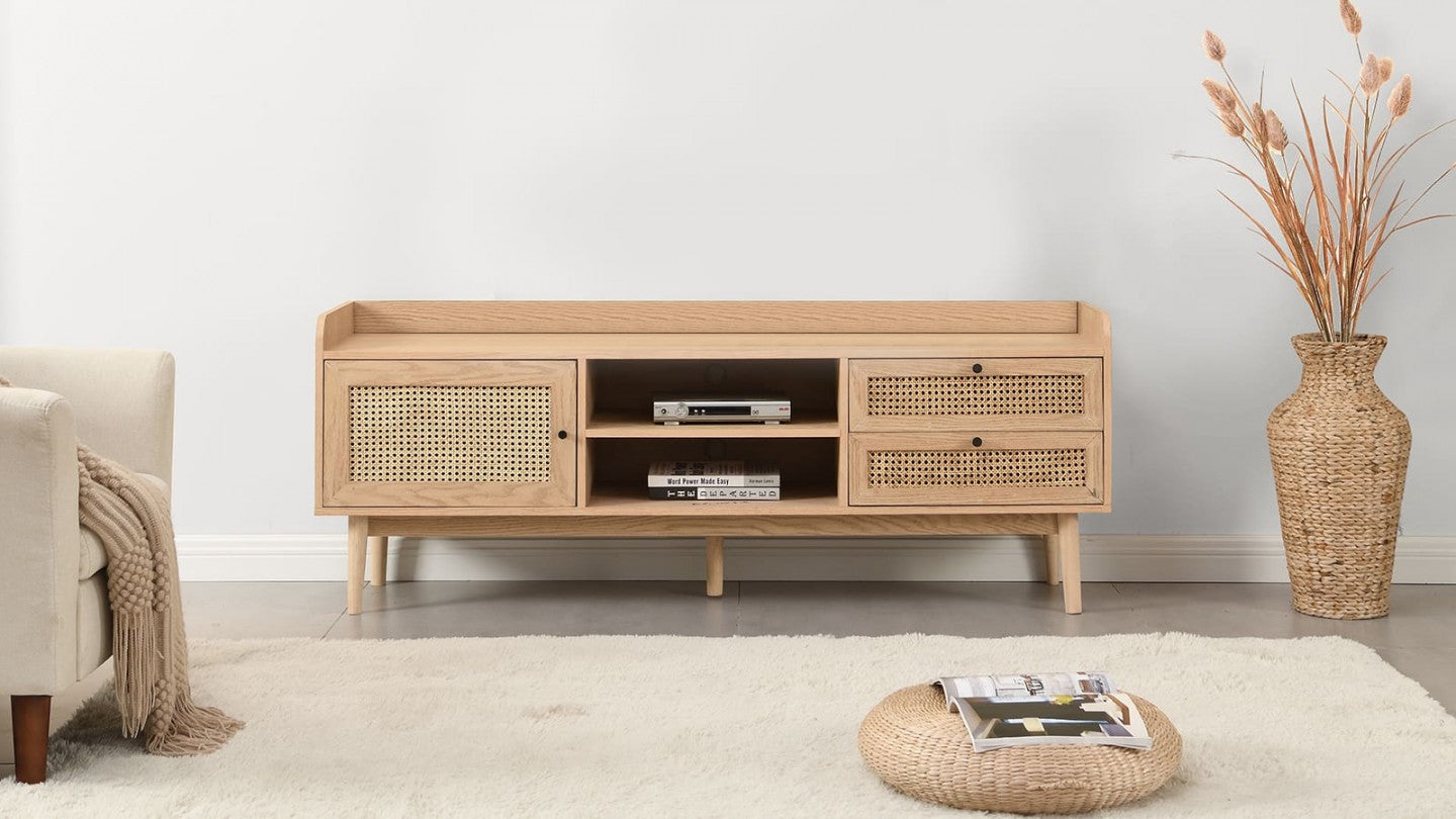 Homfab Mango Wood tv unit 2 Drawer 1 door For Living Room Furniture