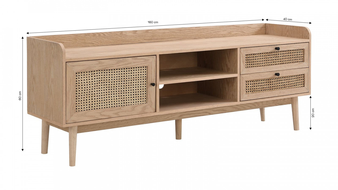 Homfab Mango Wood tv unit 2 Drawer 1 door For Living Room Furniture