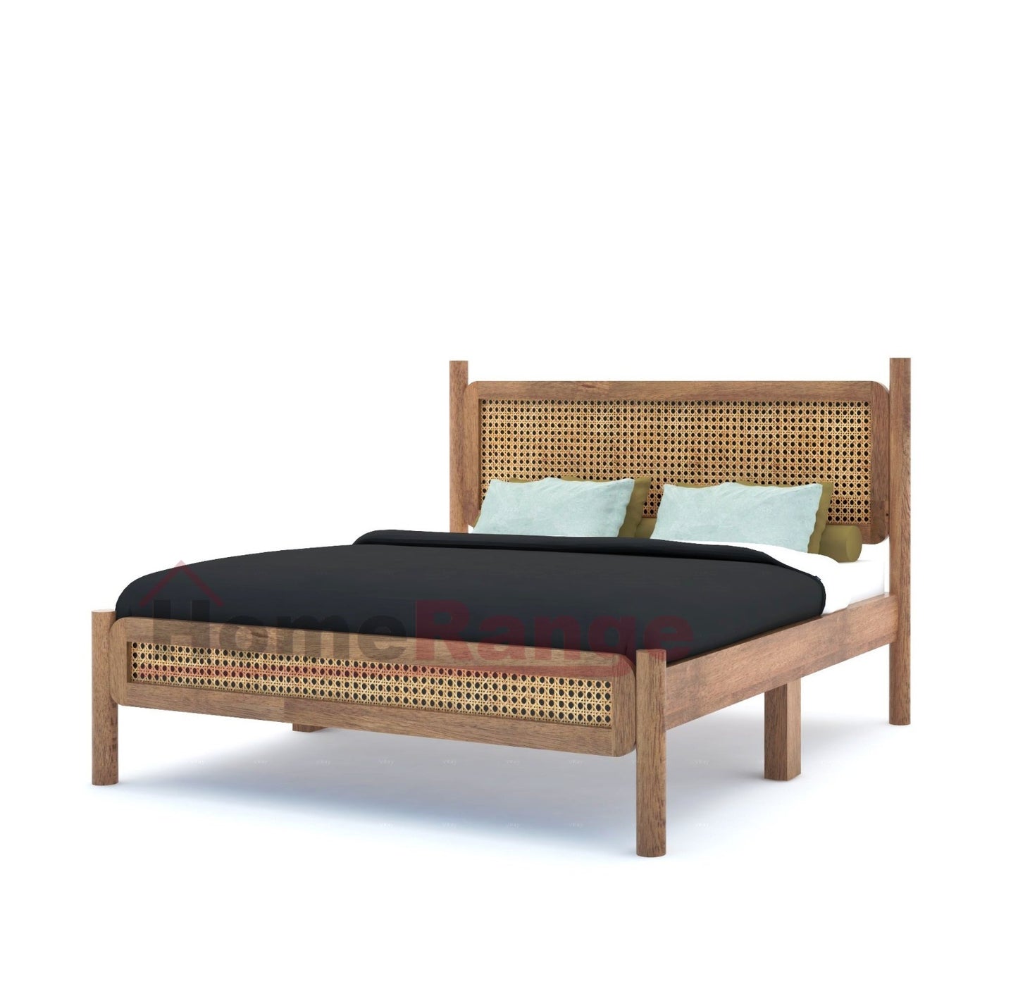 Homerange Mango Wood King Size Bed In Neutral Finish