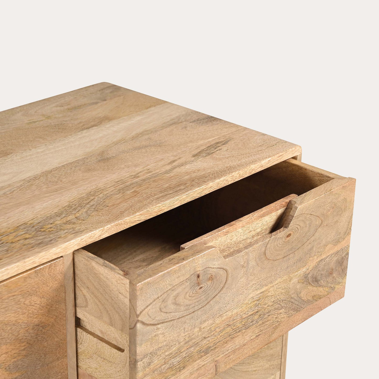 Solid Mango Wood 5 Drawer Chest Of Drawer for Living Room