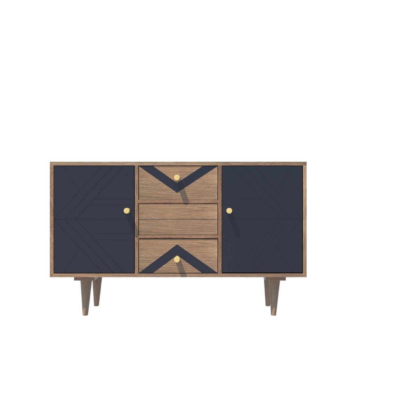 Royal Place Sideboard with two doors & three drawers made of solid mango wood