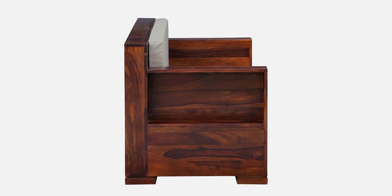 Eli Solid Wood 3 Seater Sofa In Provincial Teak Finish For Living Room Furniture