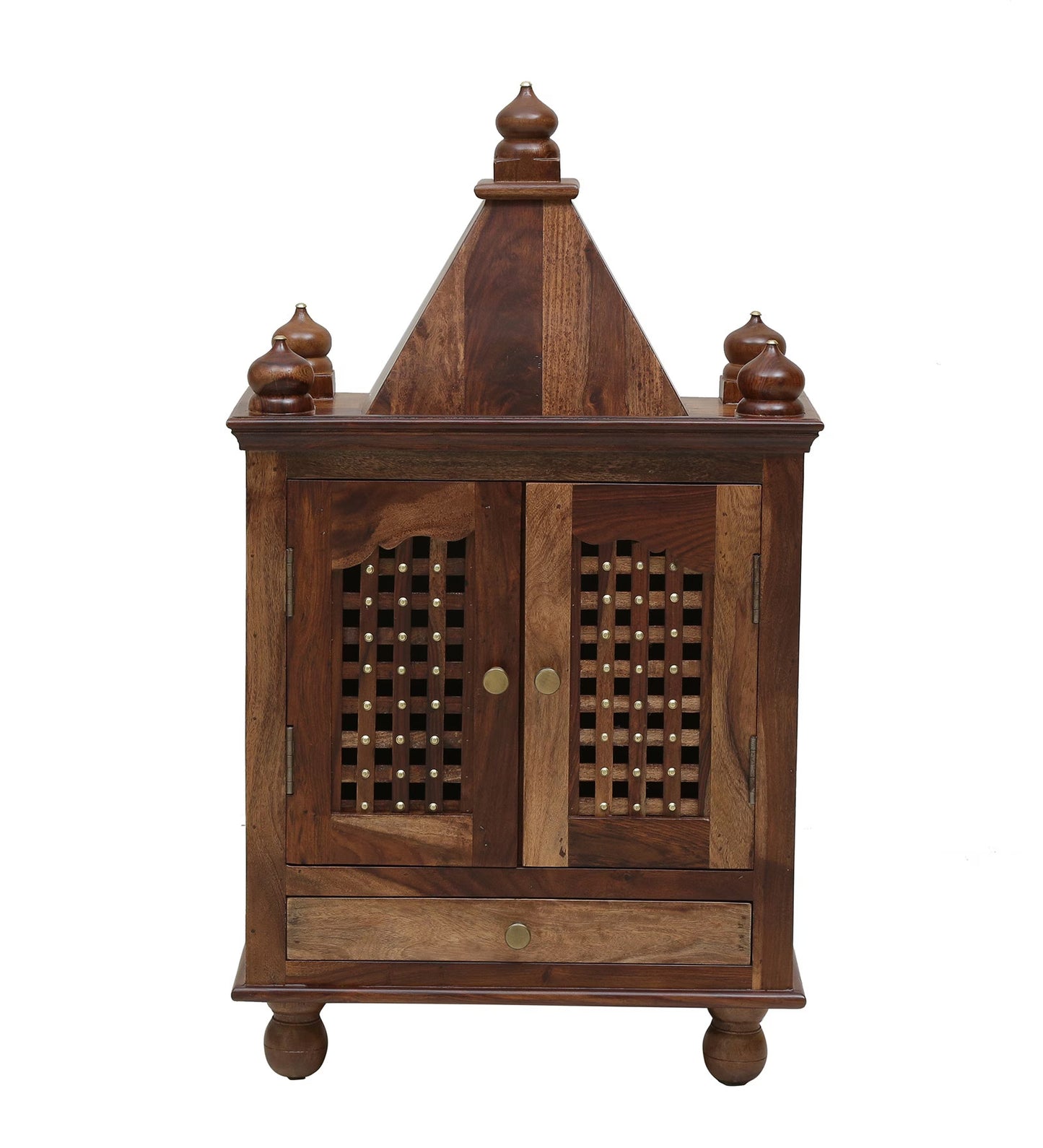 Sheesham Wood Pooja Mandir In Natural