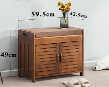 Citijan Sheesham Wood Shoe Cabinet, Mango Wood Shoe Rank For Living Room Furniture
