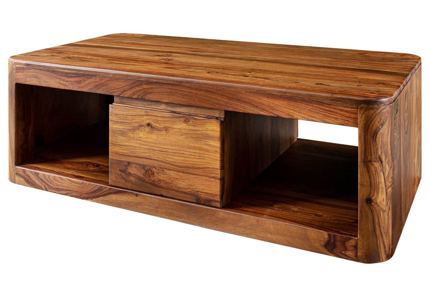 Segur Solid Wood Coffee Table In Provincial Teak Finish For Living Room #022