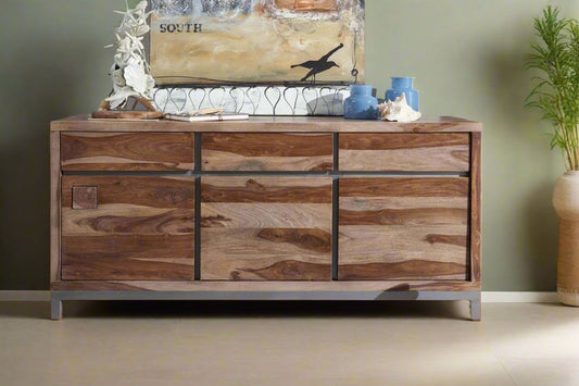 Thar Solid Wood Sideboard in Netural Finish For Living Room